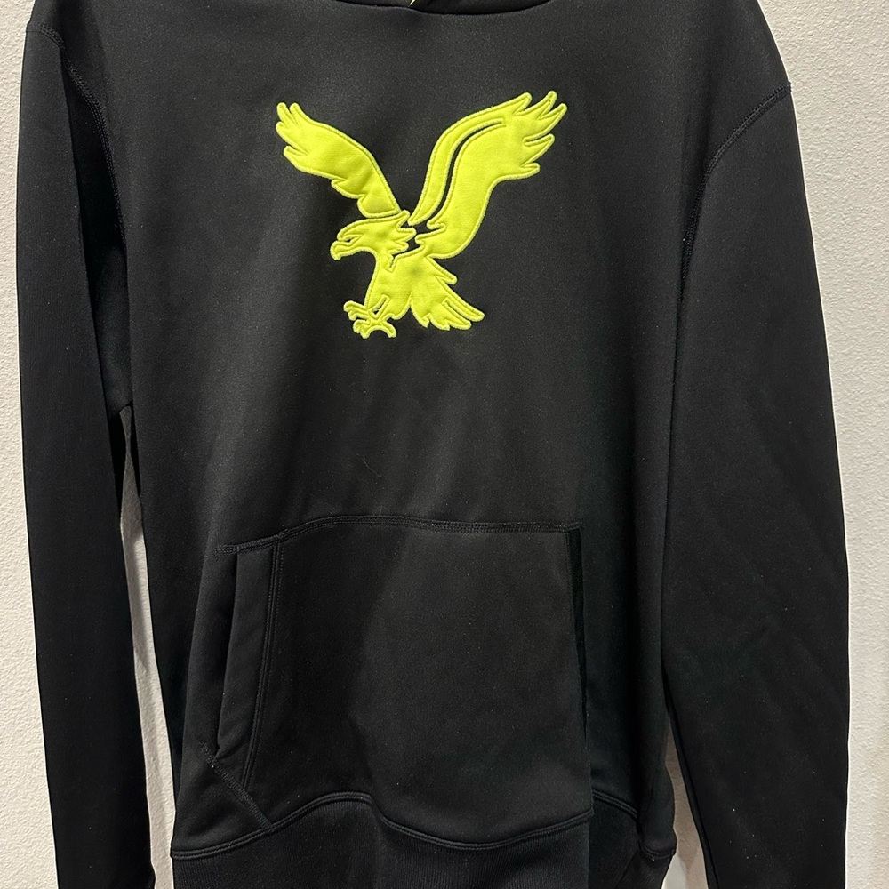American Eagle Outfitters Black and Yellow Sweatshirt Hoodie